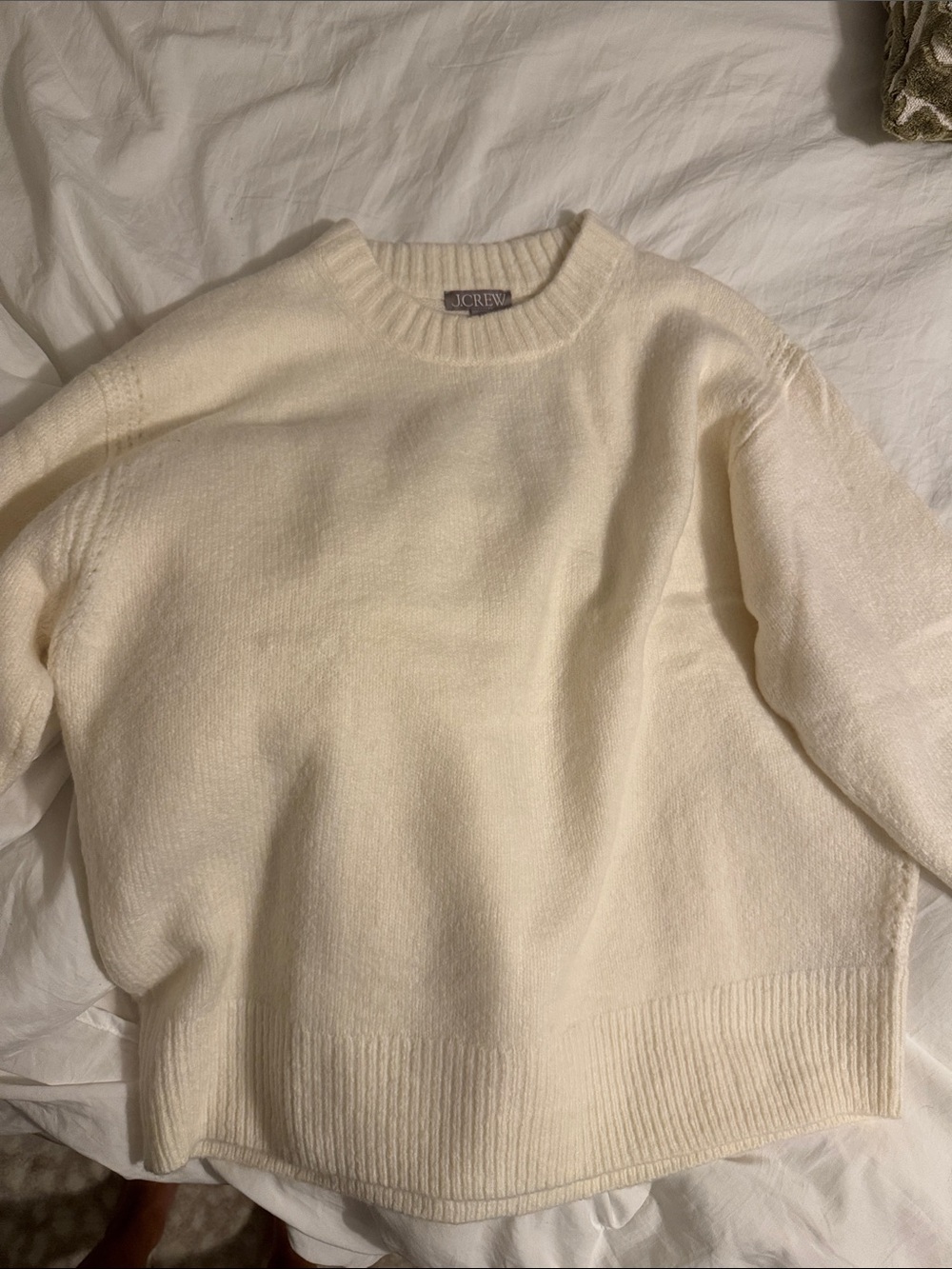 J. Crew Off-White Knit Crewneck Sweater